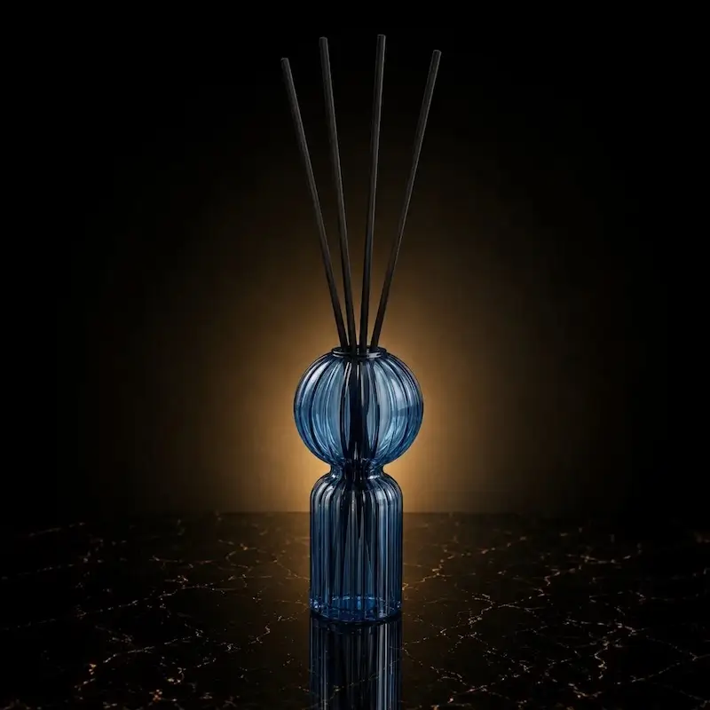 Luxury Blue Glass Diffuser Bottle